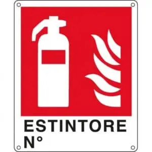 Cartello Segnalatore "ESTINTORE N°"